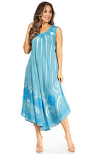 Sakkas Starlight Fourth Women's Tie Dye Caftan Tank Dress/Cover Up Beach Kaftan dresses La Vie Bien Sakkas Starlight Fourth Women's Tie Dye Caftan Tank Dress/Cover Up Beach Kaftan