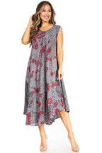 Sakkas Starlight Fourth Women's Tie Dye Caftan Tank Dress/Cover Up Beach Kaftan dresses La Vie Bien Sakkas Starlight Fourth Women's Tie Dye Caftan Tank Dress/Cover Up Beach Kaftan