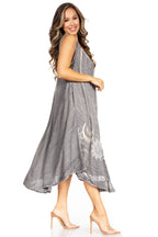 Sakkas Starlight Fourth Women's Tie Dye Caftan Tank Dress/Cover Up Beach Kaftan dresses La Vie Bien Sakkas Starlight Fourth Women's Tie Dye Caftan Tank Dress/Cover Up Beach Kaftan