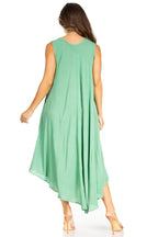 Sakkas Starlight Fourth Women's Tie Dye Caftan Tank Dress/Cover Up Beach Kaftan dresses La Vie Bien Sakkas Starlight Fourth Women's Tie Dye Caftan Tank Dress/Cover Up Beach Kaftan
