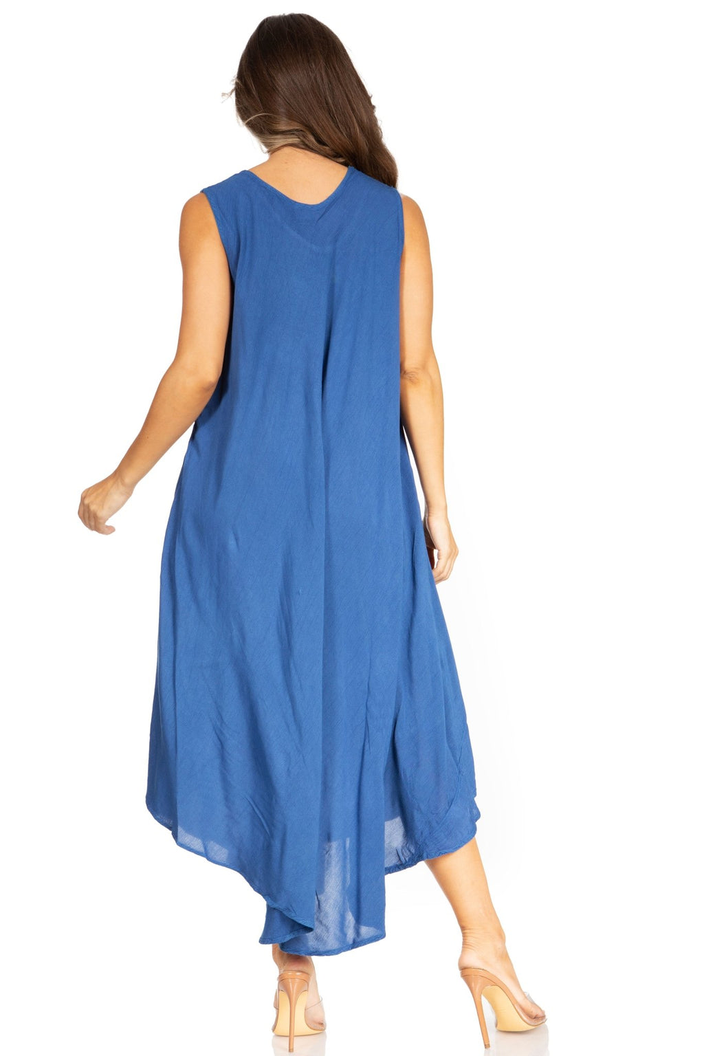 Sakkas Starlight Fourth Women's Tie Dye Caftan Tank Dress/Cover Up Beach Kaftan dresses La Vie Bien Sakkas Starlight Fourth Women's Tie Dye Caftan Tank Dress/Cover Up Beach Kaftan