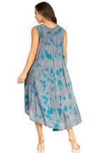 Sakkas Starlight Fourth Women's Tie Dye Caftan Tank Dress/Cover Up Beach Kaftan dresses La Vie Bien Sakkas Starlight Fourth Women's Tie Dye Caftan Tank Dress/Cover Up Beach Kaftan