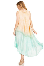 Sakkas Starlight Fourth Women's Tie Dye Caftan Tank Dress/Cover Up Beach Kaftan dresses La Vie Bien Sakkas Starlight Fourth Women's Tie Dye Caftan Tank Dress/Cover Up Beach Kaftan