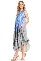 Sakkas Starlight Fourth Women's Tie Dye Caftan Tank Dress/Cover Up Beach Kaftan dresses La Vie Bien Sakkas Starlight Fourth Women's Tie Dye Caftan Tank Dress/Cover Up Beach Kaftan