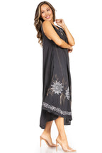 Sakkas Starlight Fourth Women's Tie Dye Caftan Tank Dress/Cover Up Beach Kaftan dresses La Vie Bien Sakkas Starlight Fourth Women's Tie Dye Caftan Tank Dress/Cover Up Beach Kaftan