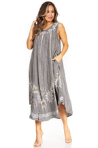 Sakkas Starlight Fourth Women's Tie Dye Caftan Tank Dress/Cover Up Beach Kaftan dresses La Vie Bien Sakkas Starlight Fourth Women's Tie Dye Caftan Tank Dress/Cover Up Beach Kaftan