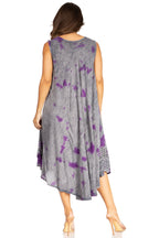 Sakkas Starlight Fourth Women's Tie Dye Caftan Tank Dress/Cover Up Beach Kaftan dresses La Vie Bien Sakkas Starlight Fourth Women's Tie Dye Caftan Tank Dress/Cover Up Beach Kaftan