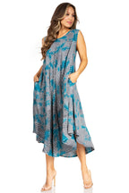 Sakkas Starlight Fourth Women's Tie Dye Caftan Tank Dress/Cover Up Beach Kaftan dresses La Vie Bien Sakkas Starlight Fourth Women's Tie Dye Caftan Tank Dress/Cover Up Beach Kaftan