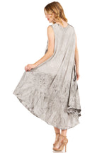 Sakkas Starlight Fourth Women's Tie Dye Caftan Tank Dress/Cover Up Beach Kaftan dresses La Vie Bien Sakkas Starlight Fourth Women's Tie Dye Caftan Tank Dress/Cover Up Beach Kaftan