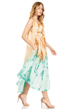 Sakkas Starlight Fourth Women's Tie Dye Caftan Tank Dress/Cover Up Beach Kaftan dresses La Vie Bien Sakkas Starlight Fourth Women's Tie Dye Caftan Tank Dress/Cover Up Beach Kaftan