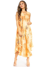 Sakkas Starlight Fourth Women's Tie Dye Caftan Tank Dress/Cover Up Beach Kaftan dresses La Vie Bien Sakkas Starlight Fourth Women's Tie Dye Caftan Tank Dress/Cover Up Beach Kaftan