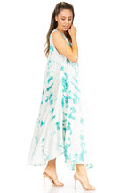 Sakkas Starlight Second Tie Dye Caftan Dress: Women's Beach Cover Up dresses La Vie Bien Sakkas Starlight Second Tie Dye Caftan Dress: Women's Beach Cover Up