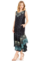 Sakkas Starlight Second Tie Dye Caftan Dress: Women's Beach Cover Up dresses La Vie Bien Sakkas Starlight Second Tie Dye Caftan Dress: Women's Beach Cover Up