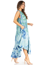 Sakkas Starlight Second Tie Dye Caftan Dress: Women's Beach Cover Up dresses La Vie Bien Sakkas Starlight Second Tie Dye Caftan Dress: Women's Beach Cover Up