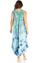 Sakkas Starlight Second Tie Dye Caftan Dress: Women's Beach Cover Up dresses La Vie Bien Sakkas Starlight Second Tie Dye Caftan Dress: Women's Beach Cover Up