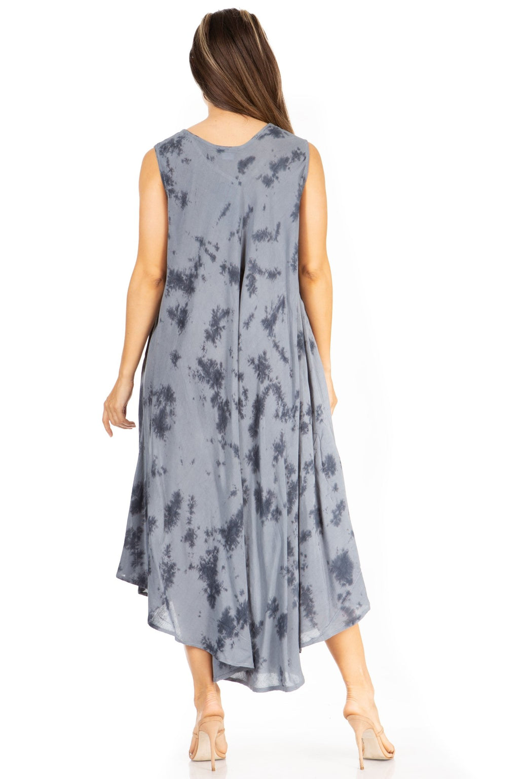 Sakkas Starlight Second Tie Dye Caftan Dress: Women's Beach Cover Up dresses La Vie Bien Sakkas Starlight Second Tie Dye Caftan Dress: Women's Beach Cover Up