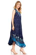 Sakkas Starlight Second Tie Dye Caftan Dress: Women's Beach Cover Up dresses La Vie Bien Sakkas Starlight Second Tie Dye Caftan Dress: Women's Beach Cover Up