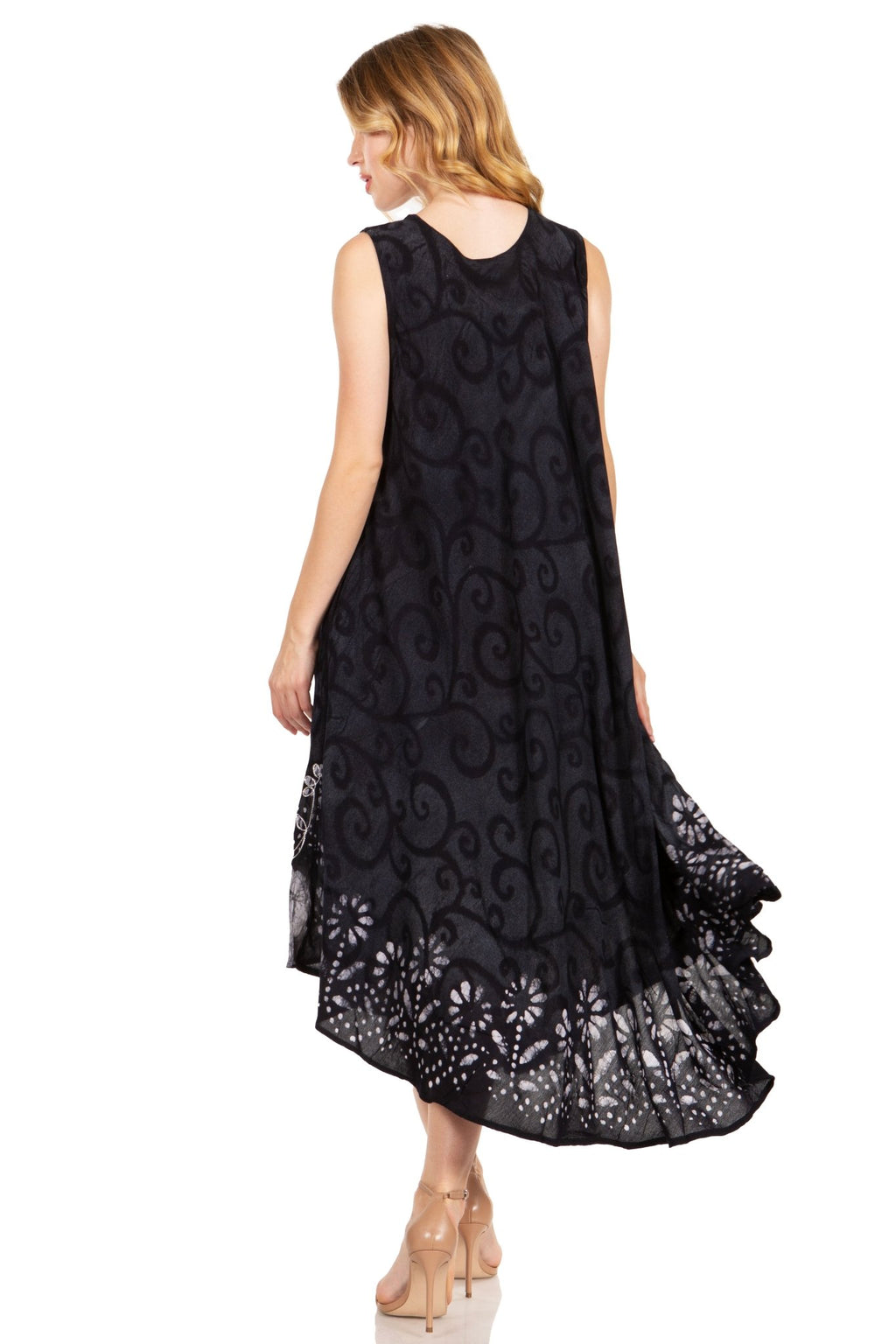 Sakkas Starlight Second Tie Dye Caftan Dress: Women's Beach Cover Up dresses La Vie Bien Sakkas Starlight Second Tie Dye Caftan Dress: Women's Beach Cover Up