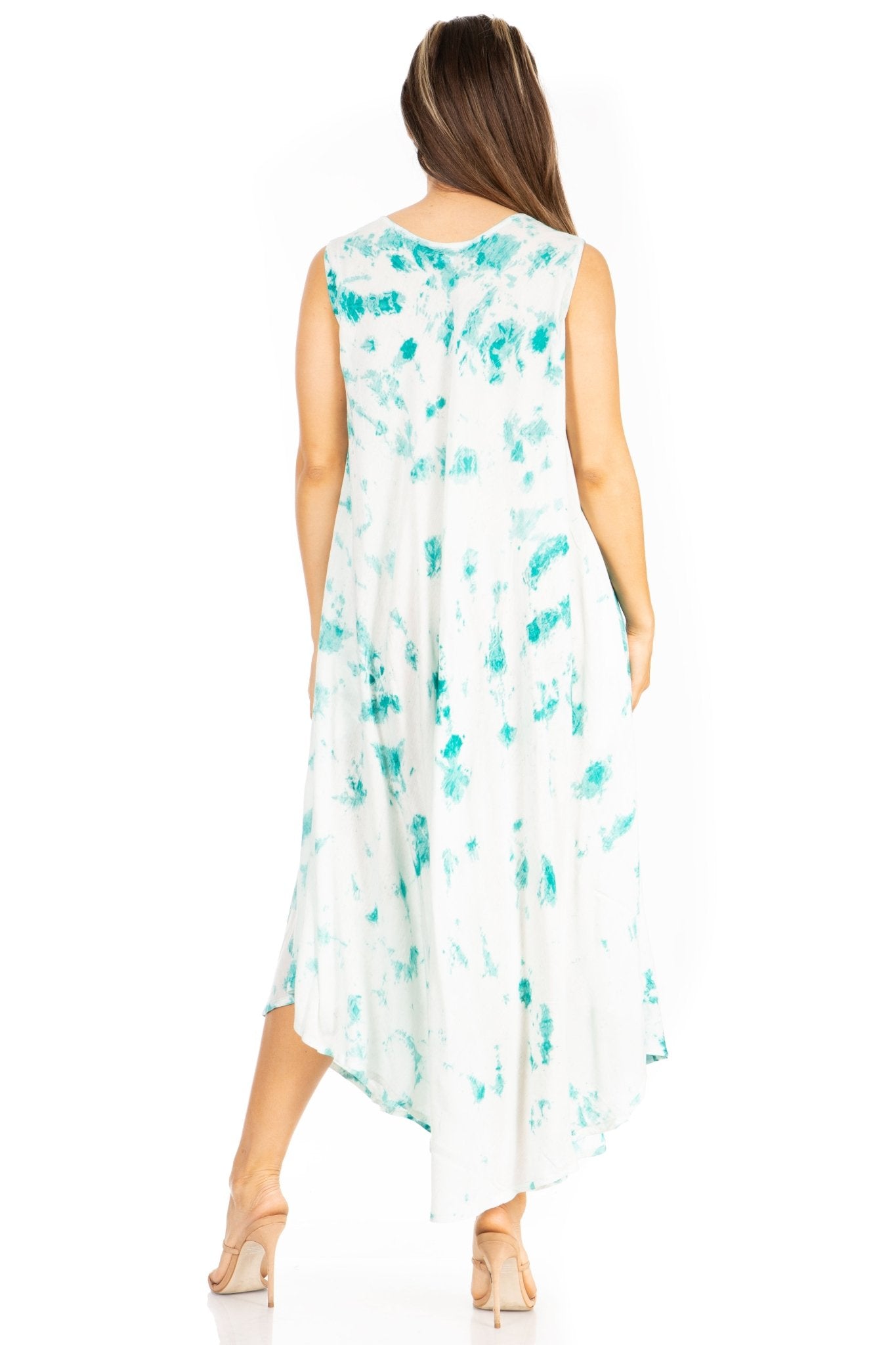 Sakkas Starlight Second Tie Dye Caftan Dress: Women's Beach Cover Up dresses La Vie Bien Sakkas Starlight Second Tie Dye Caftan Dress: Women's Beach Cover Up