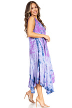 Sakkas Starlight Second Tie Dye Caftan Dress: Women's Beach Cover Up dresses La Vie Bien Sakkas Starlight Second Tie Dye Caftan Dress: Women's Beach Cover Up