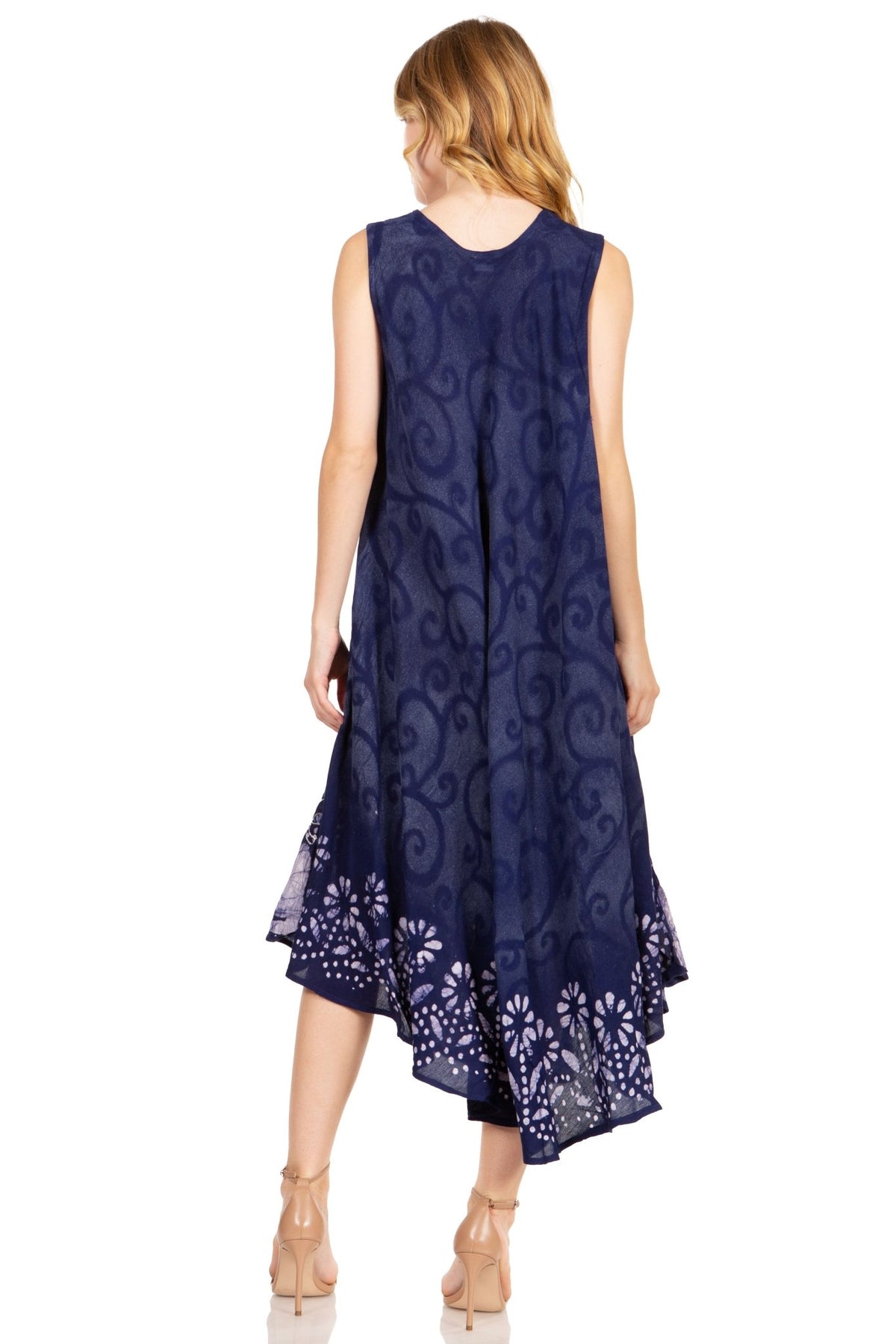 Sakkas Starlight Second Tie Dye Caftan Dress: Women's Beach Cover Up dresses La Vie Bien Sakkas Starlight Second Tie Dye Caftan Dress: Women's Beach Cover Up