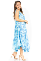 Sakkas Starlight Second Tie Dye Caftan Dress: Women's Beach Cover Up dresses La Vie Bien Sakkas Starlight Second Tie Dye Caftan Dress: Women's Beach Cover Up