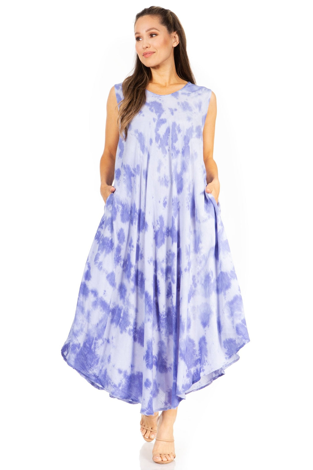 Sakkas Starlight Second Tie Dye Caftan Dress: Women's Beach Cover Up dresses La Vie Bien Sakkas Starlight Second Tie Dye Caftan Dress: Women's Beach Cover Up