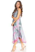 Sakkas Starlight Second Tie Dye Caftan Dress: Women's Beach Cover Up dresses La Vie Bien Sakkas Starlight Second Tie Dye Caftan Dress: Women's Beach Cover Up