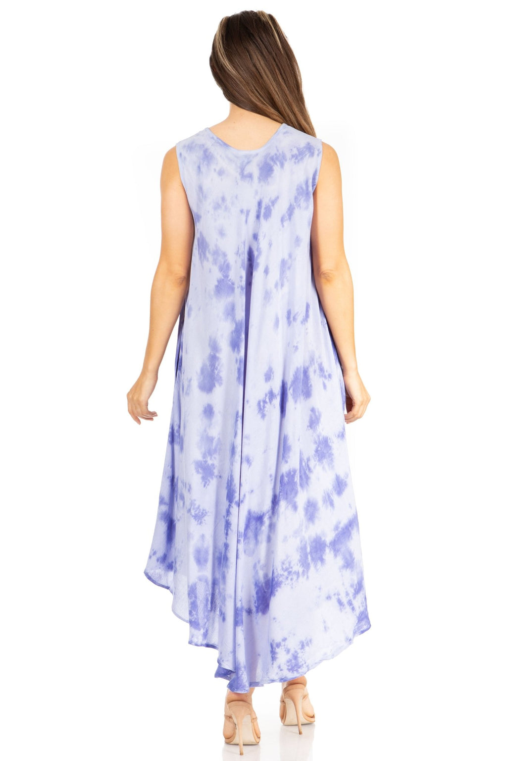 Sakkas Starlight Second Tie Dye Caftan Dress: Women's Beach Cover Up dresses La Vie Bien Sakkas Starlight Second Tie Dye Caftan Dress: Women's Beach Cover Up