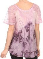 Sakkas Taylay Ombre Tie Dye Batik Long Embroidered Corset Neck Blouse Shirt Top - Buy One Get One tops La Vie Bien Sakkas Taylay Ombre Tie Dye Batik Long Embroidered Corset Neck Blouse Shirt Top - Buy One Get One