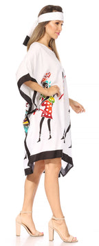 Sakkas Trina Women's Casual Loose Beach Poncho Caftan Dress Cover-up Many Print dresses La Vie Bien Sakkas Trina Women's Casual Loose Beach Poncho Caftan Dress Cover-up Many Print