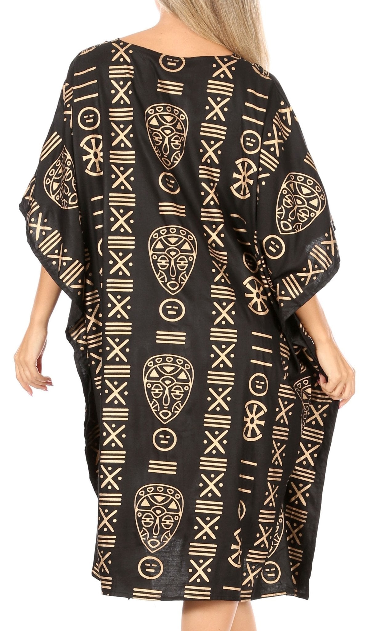 Sakkas Trina Women's Casual Loose Beach Poncho Caftan Dress Cover-up Many Print dresses La Vie Bien Sakkas Trina Women's Casual Loose Beach Poncho Caftan Dress Cover-up Many Print