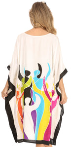 Sakkas Trina Women's Casual Loose Beach Poncho Caftan Dress Cover-up Many Print dresses La Vie Bien Sakkas Trina Women's Casual Loose Beach Poncho Caftan Dress Cover-up Many Print