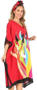Sakkas Trina Women's Casual Loose Beach Poncho Caftan Dress Cover-up Many Print dresses La Vie Bien Sakkas Trina Women's Casual Loose Beach Poncho Caftan Dress Cover-up Many Print