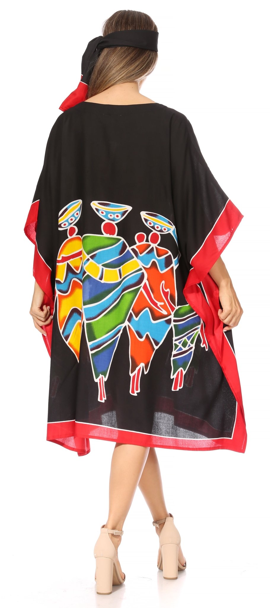 Sakkas Trina Women's Casual Loose Beach Poncho Caftan Dress Cover-up Many Print dresses La Vie Bien Sakkas Trina Women's Casual Loose Beach Poncho Caftan Dress Cover-up Many Print