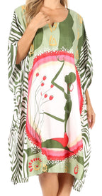 Sakkas Trina Women's Casual Loose Beach Poncho Caftan Dress Cover-up Many Print dresses La Vie Bien Sakkas Trina Women's Casual Loose Beach Poncho Caftan Dress Cover-up Many Print