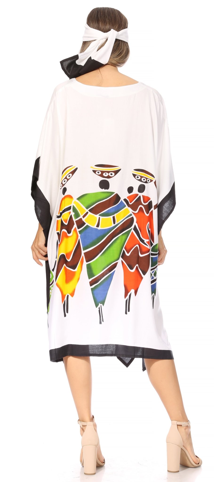 Sakkas Trina Women's Casual Loose Beach Poncho Caftan Dress Cover-up Many Print dresses La Vie Bien Sakkas Trina Women's Casual Loose Beach Poncho Caftan Dress Cover-up Many Print