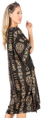 Sakkas Trina Women's Casual Loose Beach Poncho Caftan Dress Cover-up Many Print dresses La Vie Bien Sakkas Trina Women's Casual Loose Beach Poncho Caftan Dress Cover-up Many Print