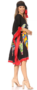 Sakkas Trina Women's Casual Loose Beach Poncho Caftan Dress Cover-up Many Print dresses La Vie Bien Sakkas Trina Women's Casual Loose Beach Poncho Caftan Dress Cover-up Many Print