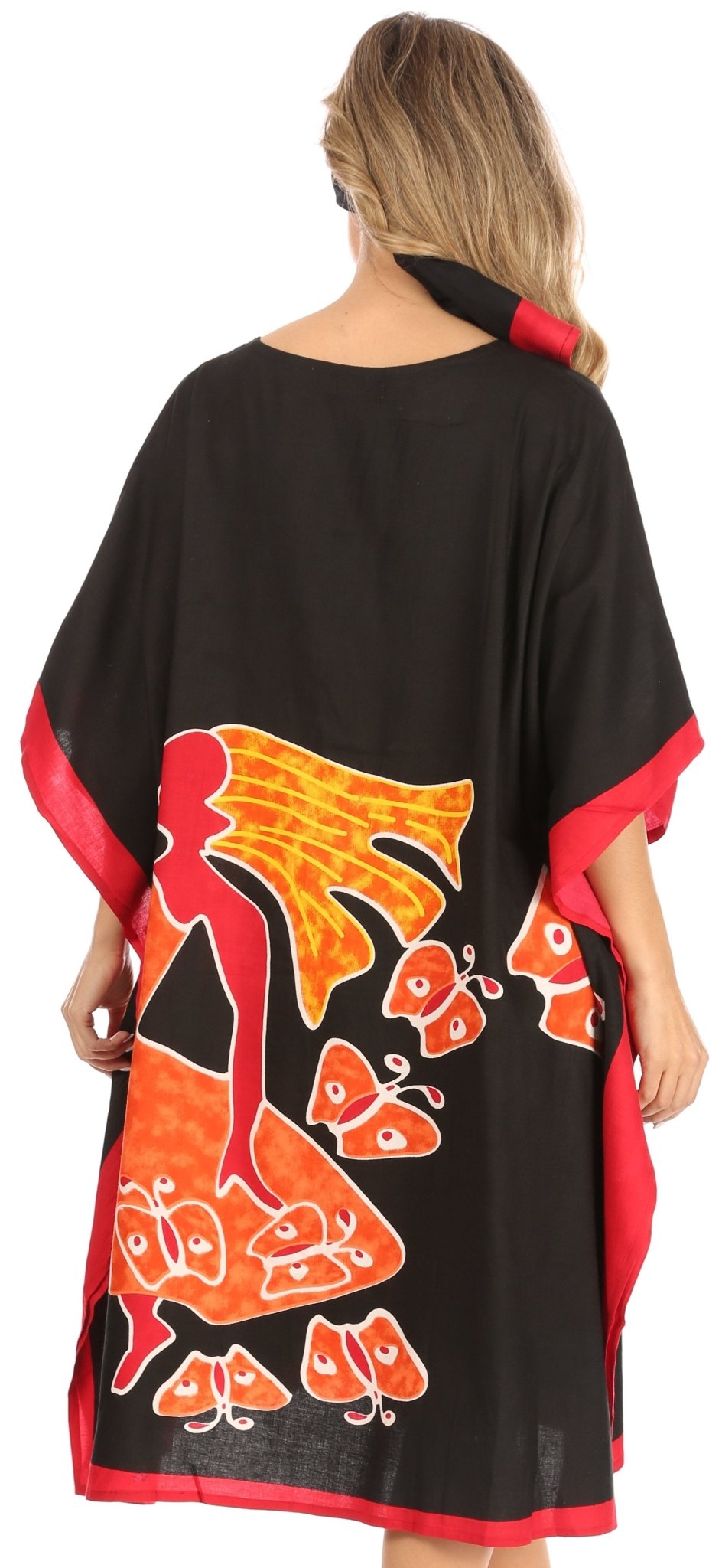 Sakkas Trina Women's Casual Loose Beach Poncho Caftan Dress Cover-up Many Print dresses La Vie Bien Sakkas Trina Women's Casual Loose Beach Poncho Caftan Dress Cover-up Many Print