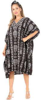 Sakkas Trina Women's Casual Loose Beach Poncho Caftan Dress Cover-up Many Print dresses La Vie Bien Sakkas Trina Women's Casual Loose Beach Poncho Caftan Dress Cover-up Many Print