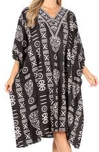 Sakkas Trina Women's Casual Loose Beach Poncho Caftan Dress Cover-up Many Print dresses La Vie Bien Sakkas Trina Women's Casual Loose Beach Poncho Caftan Dress Cover-up Many Print