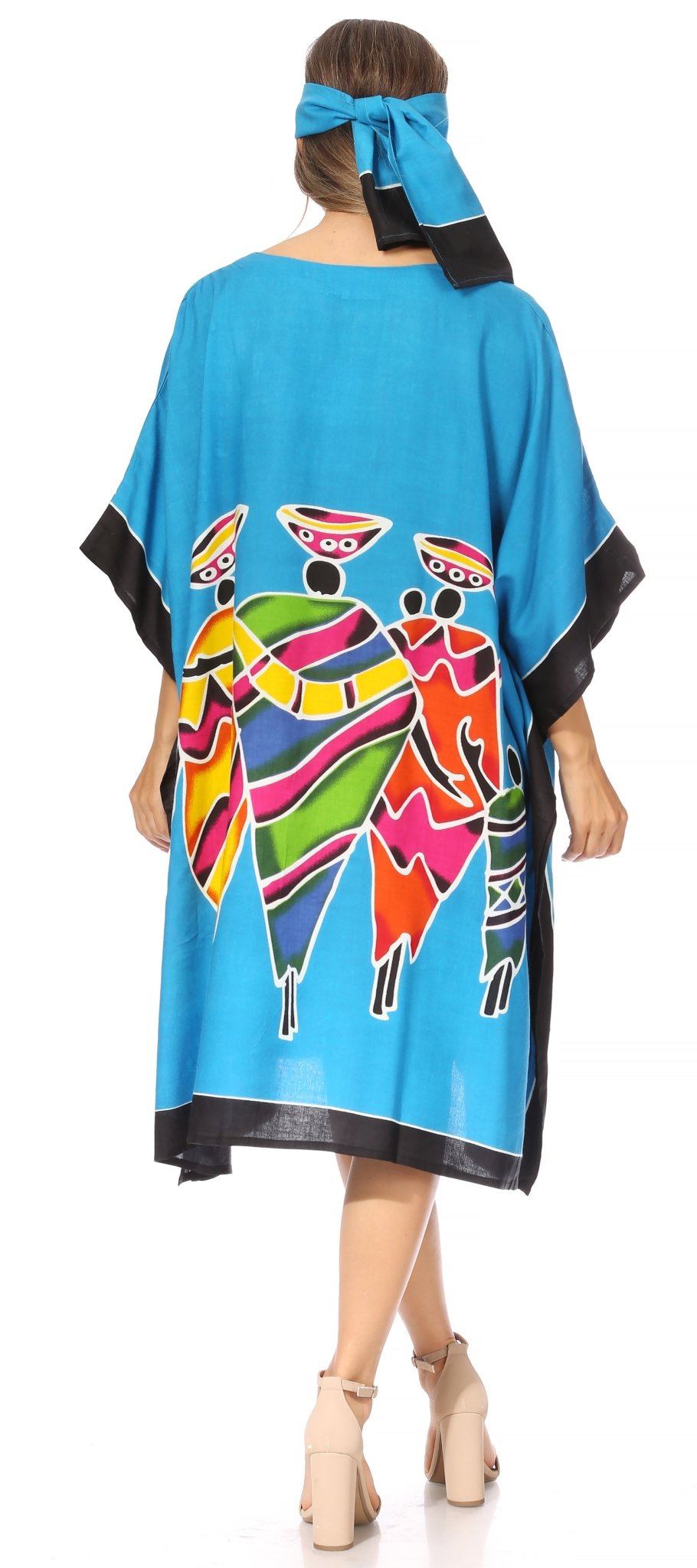 Sakkas Trina Women's Casual Loose Beach Poncho Caftan Dress Cover-up Many Print dresses La Vie Bien Sakkas Trina Women's Casual Loose Beach Poncho Caftan Dress Cover-up Many Print
