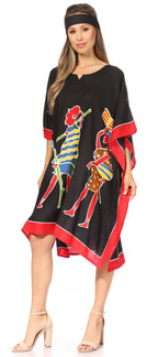 Sakkas Trina Women's Casual Loose Beach Poncho Caftan Dress Cover-up Many Print dresses La Vie Bien Sakkas Trina Women's Casual Loose Beach Poncho Caftan Dress Cover-up Many Print
