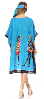 Sakkas Trina Women's Casual Loose Beach Poncho Caftan Dress Cover-up Many Print dresses La Vie Bien Sakkas Trina Women's Casual Loose Beach Poncho Caftan Dress Cover-up Many Print