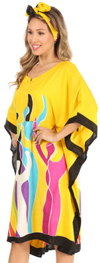 Sakkas Trina Women's Casual Loose Beach Poncho Caftan Dress Cover-up Many Print dresses La Vie Bien Sakkas Trina Women's Casual Loose Beach Poncho Caftan Dress Cover-up Many Print