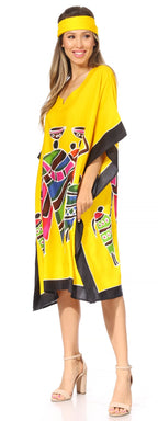 Sakkas Trina Women's Casual Loose Beach Poncho Caftan Dress Cover-up Many Print dresses La Vie Bien Sakkas Trina Women's Casual Loose Beach Poncho Caftan Dress Cover-up Many Print