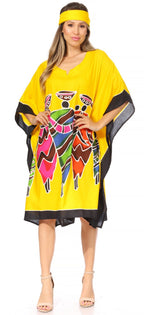 Sakkas Trina Women's Casual Loose Beach Poncho Caftan Dress Cover-up Many Print dresses La Vie Bien Sakkas Trina Women's Casual Loose Beach Poncho Caftan Dress Cover-up Many Print