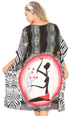 Sakkas Trina Women's Casual Loose Beach Poncho Caftan Dress Cover-up Many Print dresses La Vie Bien Sakkas Trina Women's Casual Loose Beach Poncho Caftan Dress Cover-up Many Print