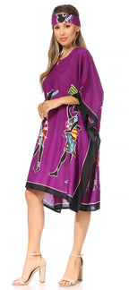 Sakkas Trina Women's Casual Loose Beach Poncho Caftan Dress Cover-up Many Print dresses La Vie Bien Sakkas Trina Women's Casual Loose Beach Poncho Caftan Dress Cover-up Many Print